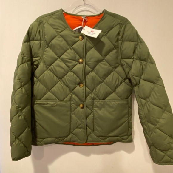 Vineyard Vines Brand New Women's Reversible Size Small Quilted Jacket - Picture 7 of 14